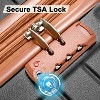 3 Pieces Luggage Sets Travel Suitcase with Double Spinner 8 Wheels TSA Lock Silent-Running Lightweight Hardshell Suitcase 20'' 24'' 28'' - 3 of 4