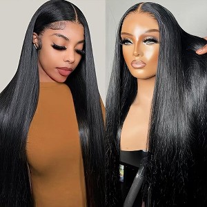 Jessie's Wig 10-30Inch Lace Frontal Straight Glueless Wig 5X6 Lace Natural Black 1 Pc/Pack - 1 of 4
