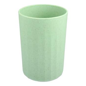 Unique Bargains Bathroom Tumbler with Smooth Lines Wheat Straw Cup for Bathroom for Toothpaste 4.09''x2.80'' 1Pc