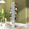 SEVOBAL Wine Racks Crushed Diamond Floating Mirrored Wine Bottle Holder with Modern Display Design, Silver, 11.81"*10.24"*49.61" - 3 of 4
