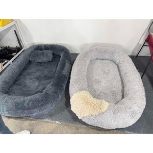 Human-Dog Bed Suitable for You and Your Pet, Animal Paradise, Washable Faux Fur Nap Orthopedic Dog Bed All-In-One, Extremely Comfortable - 1 of 4