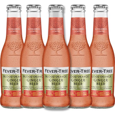Fever Tree Blood Orange Ginger Beer - Premium Quality Mixer - Refreshing Beverage for Cocktails & Mocktails 200ml Bottles