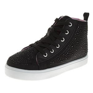 Kensie Girl Glitzy Girls Lace-Up High-Top Sneakers with Rhinestone Details (Toddler' Sizes) - 1 of 4