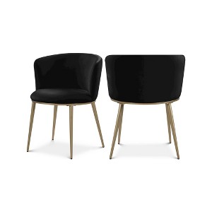 Meridian Furniture,Skylar Velvet Dining Chair, Set of 2 - 1 of 4