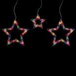 Northlight 100ct Star Shaped Mini Icicle Christmas Lights Multi-Color - 7' White Wire
