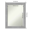 Amanti Art Vista Brushed Nickel Petite Bevel Bathroom Wall Mirror 28.25 x 22.25 in. - 4 of 4