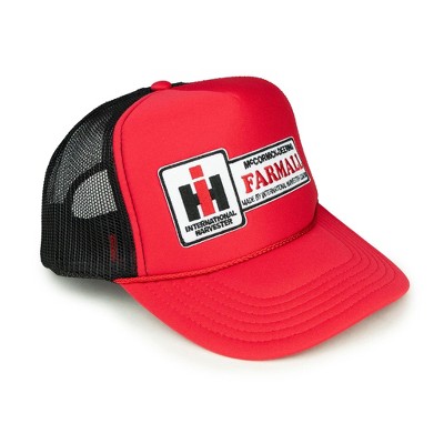 IH Farmall Red High-Profile Hat with Black Mesh Back FIH84
