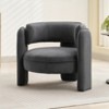 Jojoka Fluffy Upholstered Arm Single Chair, Modern Reading Chair for Living Room, Bedroom, Office - 4 of 4