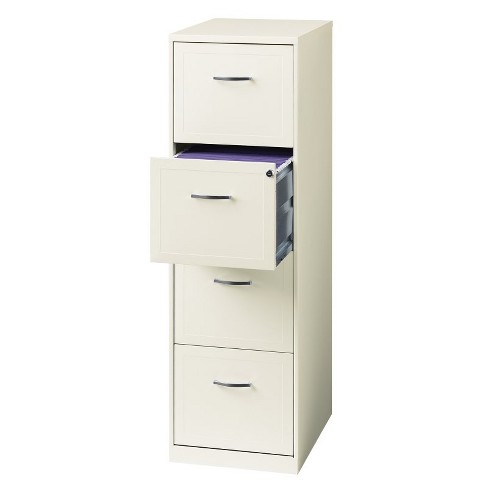 Steel Soho 18 In Deep 4 Drawer Vertical File Cabinet In Pearl