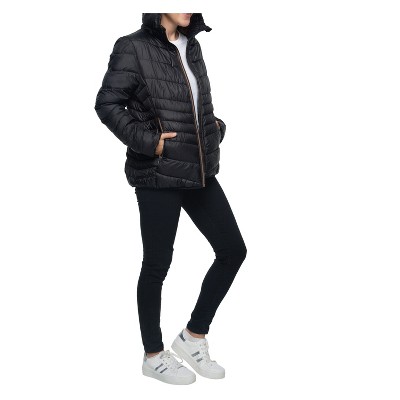 Rokka&Rolla Women's Light Puffer Jacket Coat-Rich Black, size X Large — фото 4