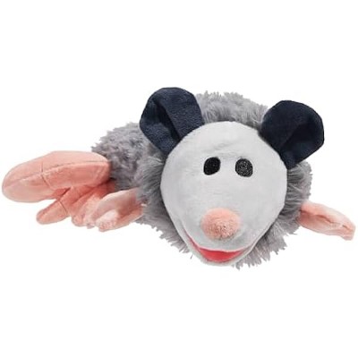 Barkbox Poppy Possum Dog Toy ¨C Plush Squeaky Toy with Whip-N-Flip Tail & Fluffy Filling ¨C Interactive Plush Fun for Dogs Who Love to Thrash & Play