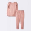 Toddler 2pc Snug Fit Long Sleeve Ribbed Pajama Set - Cloud Island™ - 2 of 4