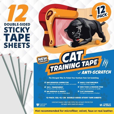 Panther Armor Cat Scratch Furniture Protector, Clear Plastic Double-Sided Anti-Scratch Sticky Sheets