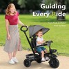 Kinder King 7 in 1 Kids Baby Stroller Tricycle Folding Toddler Trike w/Adjustable Push Handle - 2 of 4
