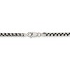 Black Bow Jewelry Men's 3.5mm, Sterling Silver, Antiqued Fancy Box Chain Necklace - 4 of 4