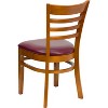 Emma and Oliver 2 Pack Ladder Back Wooden Restaurant Chair - 3 of 4