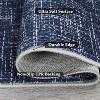 Acekool 5x7 Machine Washable Rug, Modern Non-Slip Minimalist Area Rug, Stain Resistant, Foldable Neutral Accent Carpet for Living Room, Black - 4 of 4