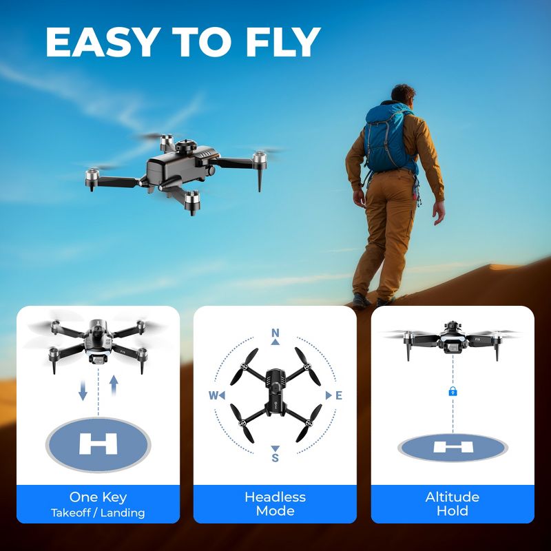 Contixo F19 drone with 1080P Camera – RC Quadcopter with Obstacle Avoidance, Follow Me, Waypoint Fly, Altitude Hold, Headless Mode, 20 Min Flight, 5 of 16