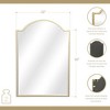 Cheung's Cheungs Nuvelle Arch Top Gold Metal Framed Wall Mirror - 2 of 4