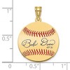 Black Bow Jewelry 14K Gold Plated Bobby Doerr Signature SM Enamel Baseball Pendant - 4 of 4