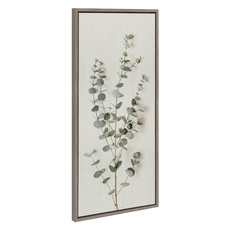 18&#34; x 40&#34; Sylvie Eucalyptus Botanical I by The Creative Bunch Studio Framed Wall Canvas Gray - Kate &#38; Laurel All Things Decor, 3 of 8