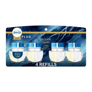 Febreze Plug Quadruple Air Freshener Refills - Ocean - 3.48 fl oz/4pk - 1 of 4
