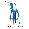 Flash Furniture Commercial Grade 30" High Metal Indoor-Outdoor Barstool with Back - 4 of 4