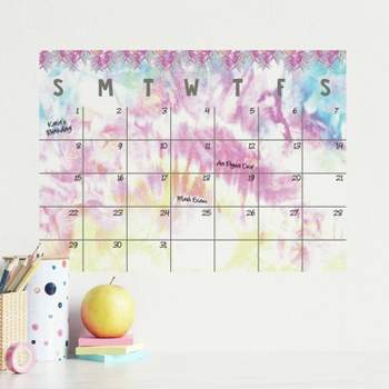 Tie Dye Dry Erase Calendar Peel and Stick Giant Wall Decal - RoomMates