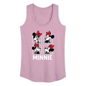Women's - Disney - Minnie Grid Graphic Racerback Tank - 1 of 4