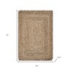 HomeRoots 19" Set of Four Natural Jute Placemats - 3 of 4