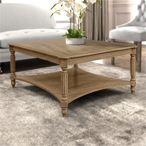 White oak deals square coffee table