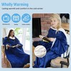 Catalonia Plush Fleece Wearable Blanket with Sleeves Arms, Super Soft Snuggly Body Blanket for Womens Mens, Portable TV Blankets, Gift for Her - 2 of 4