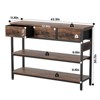 Gikpal Entryway Table with Power Outlets, Console Table with 3 Fabric Drawers, Entryway Console Table with storage for Living Room, Hallway, Couch - 2 of 4