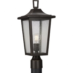 Progress Lighting Padgett 1-Light Outdoor Antique Bronze Post Light with Clear Seeded Glass Shade - 1 of 1