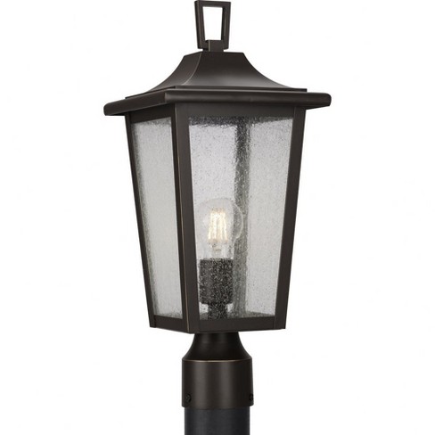 Progress Lighting Padgett 1-Light Outdoor Antique Bronze Post Light with Clear Seeded Glass Shade - image 1 of 1