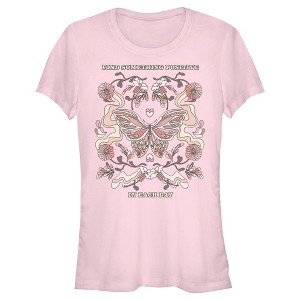 Juniors Womens Lost Gods Positive Day Butterfly T-Shirt - 1 of 4