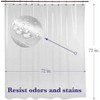 Epica Heavy-Duty Clear Vinyl Shower Curtain Liner 72"x72" Frosted, Waterproof, Mildew-Resistant - 4 of 4
