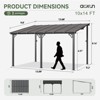 Aoxun 10' x 14' Wall-Mounted Patio Gazebo with Sloped Roof, Heavy-Duty Pergola Awning for Backyard, Deck, Garden, and Outdoor Spaces - 4 of 4