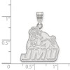 Black Bow Jewelry 10k White Gold James Madison Dukes NCAA Large Pendant - 2 of 3