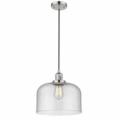 Bell - 1 Light Cord Hung Mini Pendant In Industrial Style-8 Inches Tall and 12 Inches Wide