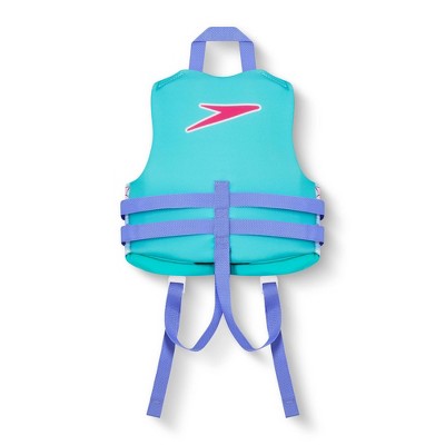 Condition photo showing New/Like New for speedo kids' life jacket vest - angelic blue balloonies youth jacket (size by weight)