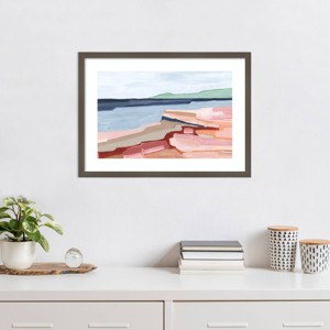 Amanti Art Layers of land by Andrea Mejia Wood Framed Wall Art Print - 1 of 4