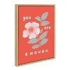 18" x 24" Sylvie You Are Enough by Maria Filar Framed Wall Canvas Natural - Kate & Laurel All Things Decor - 2 of 4