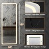 Vynxaria aluminum alloy rounded rectangular white full-length mirror with stand 63*16*1in Bathroom Vanity Mirror for Bedroom,Living/Dressing Room - 4 of 4