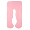 Full Body Pillow Cover- U-Shaped 100% Cotton Jersey Replacement Pillowcase, Removeable with Zipper for Pregnancy/Body Pillows by Hastings Home (Pink) - 4 of 4