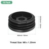 Unique Bargains Metal Furniture Legs Plastic Insert for Round Tubes with M8 Thread Black - 3 of 4