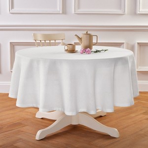 Solino Home Linen Hemstitch Round Tablecloth | Sonoma - 1 of 4