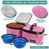 PetAmi Dog Travel Bag, Pet Supplies Organizer with Pockets, Food Container Collapsible Bowls, Gift Accessories Weekend Camping - 3 of 4