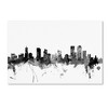 Trademark Fine Art-Michael Tompsett 'Denver Colorado Skyline B&W' Matted Framed Art - 2 of 3