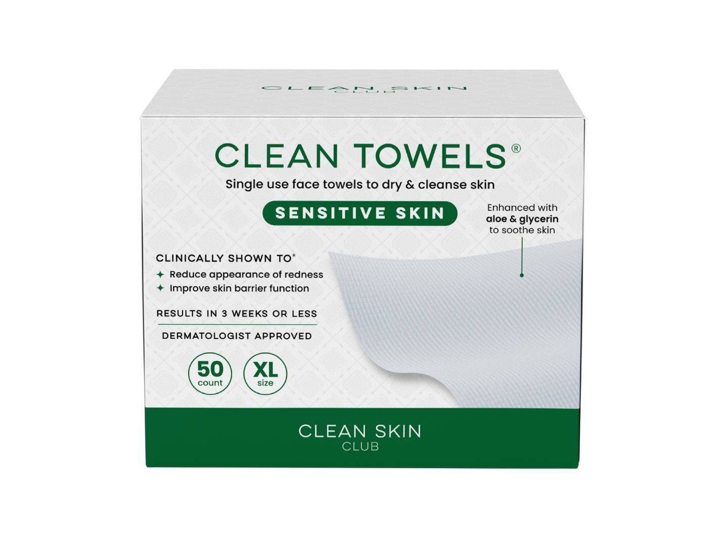 Полотенца Clean Skin Club for Sensitive Skin - XL - 50ct — фото 1